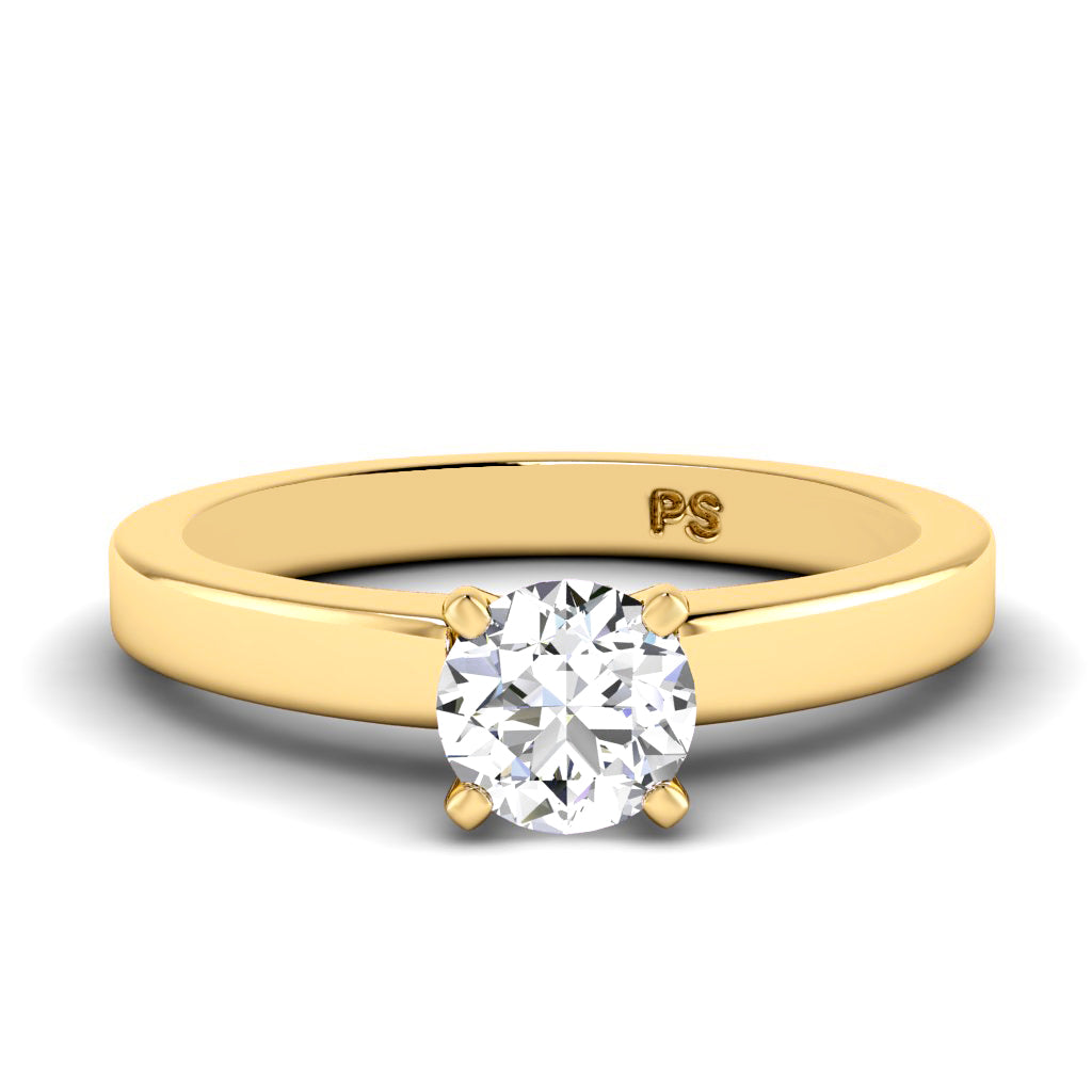 0.50-3.00 CT Round Cut Lab Grown Diamonds - Solitaire Ring