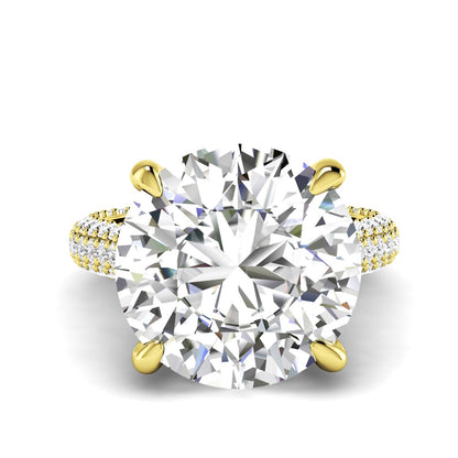 11.90 CT Round Cut Lab Grown Diamonds - Engagement Ring