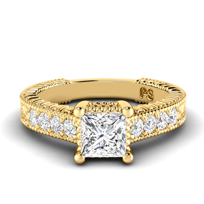 0.80-3.30 CT Round &amp; Princess Cut Lab Grown Diamonds - Engagement Ring