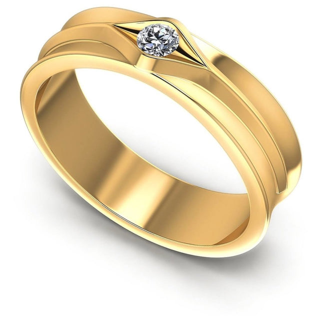 0.10 CT Round Cut Natural Diamonds - Mens Wedding Bands