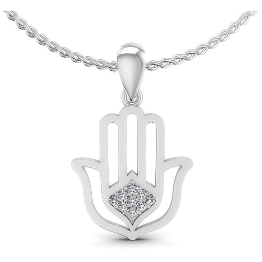 0.10 CT Round Cut Diamonds - Religious Pendant