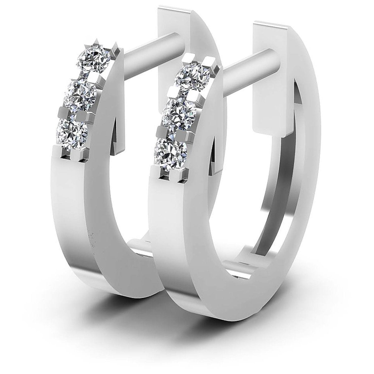 0.15 CT Round Cut Diamonds - Diamond Earrings - Primestyle.com