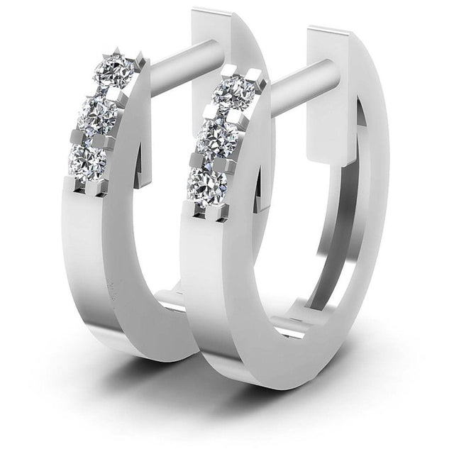 0.15 CT Round Cut Natural Diamonds - Diamond Earrings
