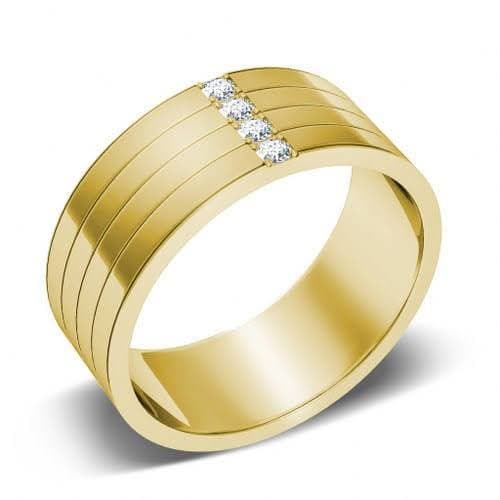0.15 CT Round Cut Diamonds - Mens Wedding Band - Primestyle.com
