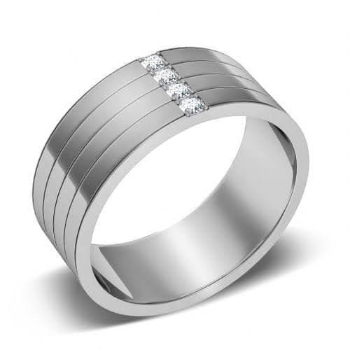 0.15 CT Round Cut Diamonds - Mens Wedding Band - Primestyle.com