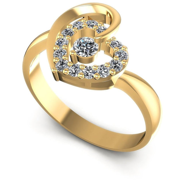 0.30 CT Round Cut Natural Diamonds - Fashion Rings