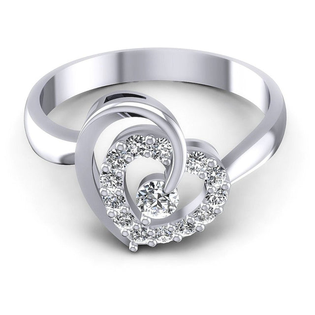 0.30 CT Round Cut Natural Diamonds - Fashion Rings