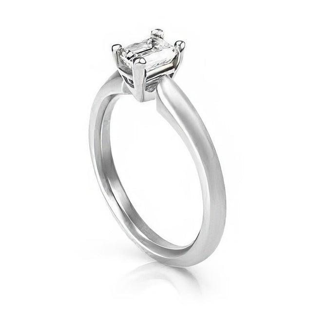0.35-1.50 CT Emerald Cut Natural Diamonds - Solitaire Rings