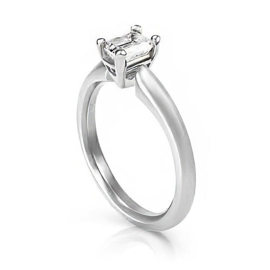 0.35-1.50 CT Emerald Cut Diamonds - Solitaire Ring