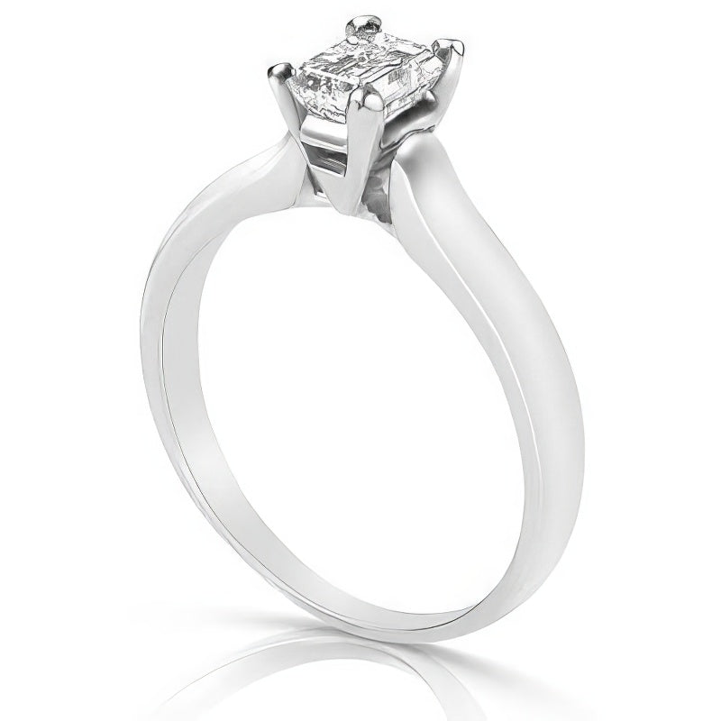 0.35-1.50 CT Emerald Cut Diamonds - Solitaire Ring - Primestyle.com