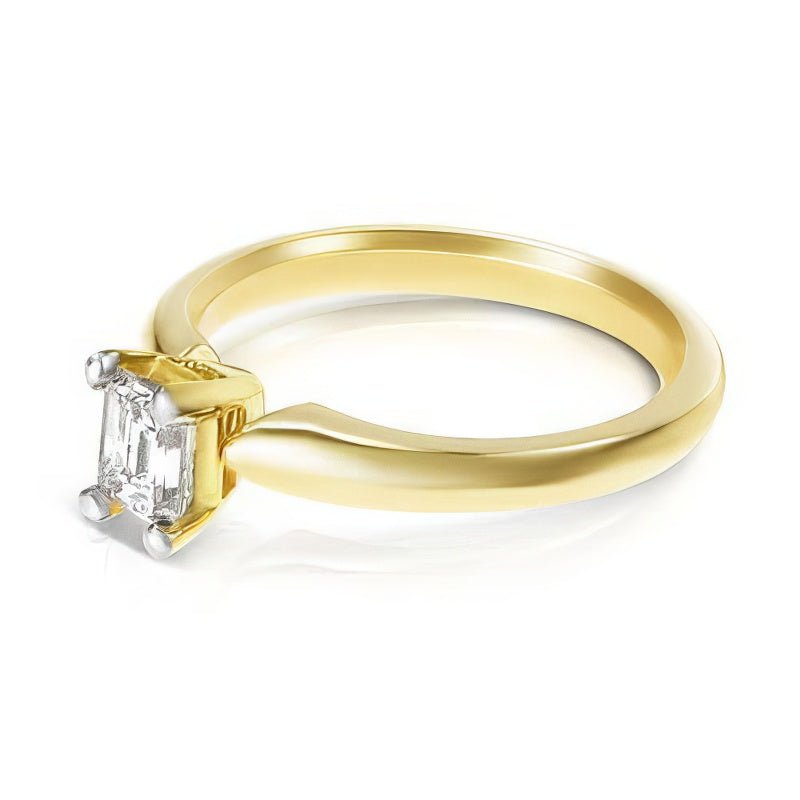 0.35-1.50 CT Emerald Cut Diamonds - Solitaire Ring - Primestyle.com