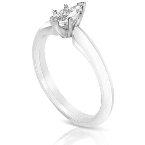 0.35-1.50 CT Marquise Cut Natural Diamonds - Solitaire Rings