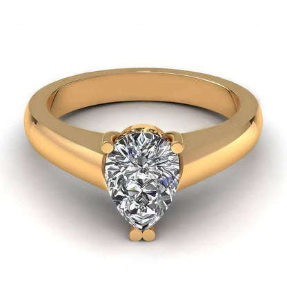 0.35-1.50 CT Pear Cut Diamonds - Solitaire Ring - Primestyle.com