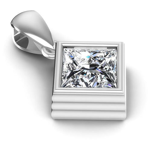 0.35-1.50 CT Princess Cut Diamonds - Solitaire Pendant - Primestyle.com