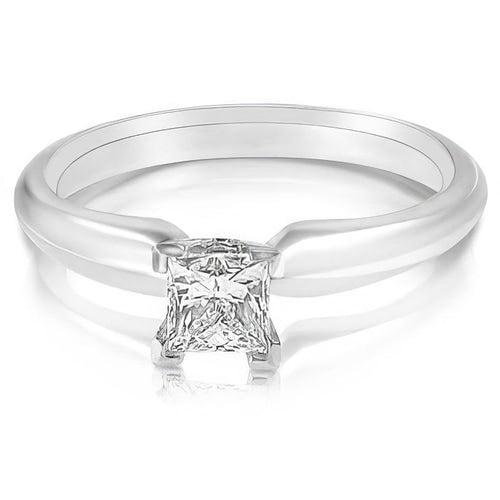 0.35-1.50 CT Princess Cut Diamonds - Solitaire Ring - Primestyle.com