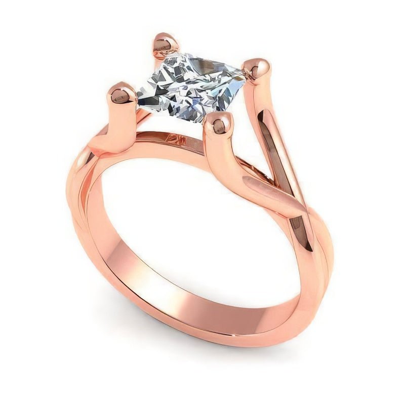 0.35-1.50 CT Princess Cut Diamonds - Solitaire Ring - Primestyle.com