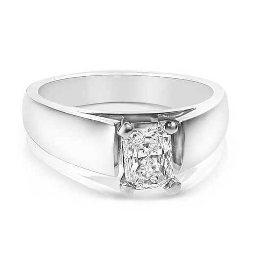0.35-1.50 CT Radiant Cut Diamonds - Solitaire Ring