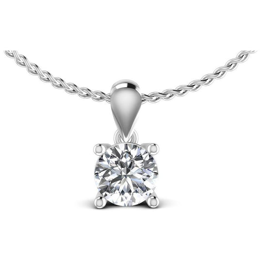 0.35-1.50 CT Round Cut Diamonds - Solitaire Pendant