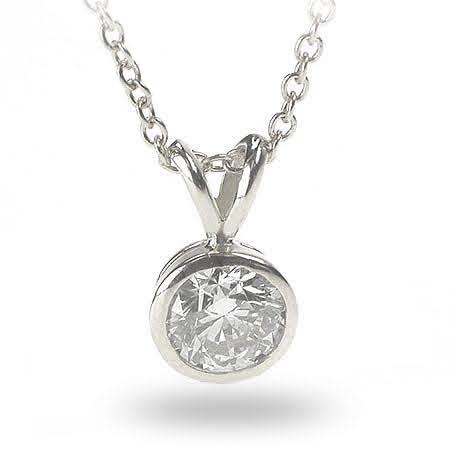 0.35-1.50 CT Round Cut Natural Diamonds - Solitaire Pendant