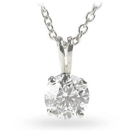 0.35-1.50 CT Round Cut Natural Diamonds - Solitaire Pendant