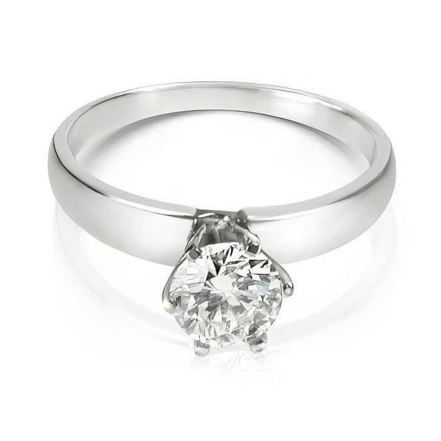 0.35-1.50 CT Round Cut Natural Diamonds - Solitaire Rings