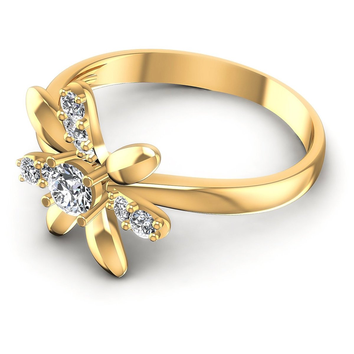 0.35 CT Round Cut Diamonds - Fashion Ring - Primestyle.com