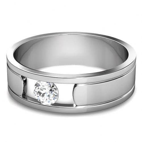 0.35 CT Round Cut Diamonds - Mens Wedding Band - Primestyle.com