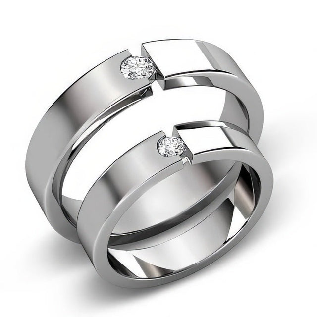0.35 CT Round Cut Natural Diamonds - Wedding Sets