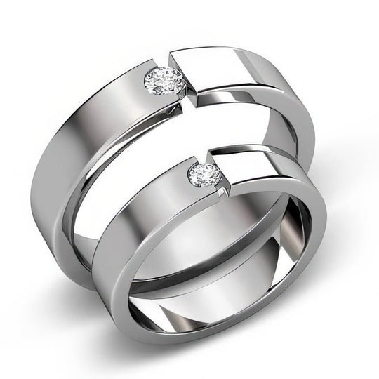 0.35 CT Round Cut Diamonds - Wedding Set