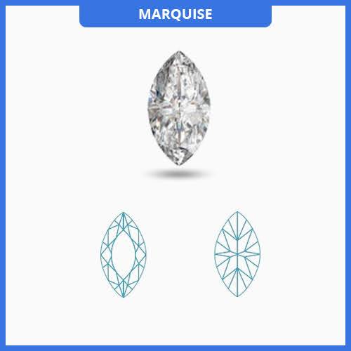 0.35CT J-K/VS2-SI1 Marquise Cut Diamond MDL#D9170-2 - Primestyle.com