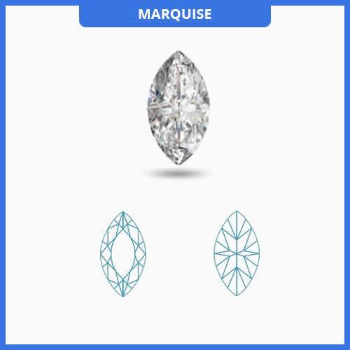 0.35CT K-L/SI3-I1 Marquise Cut Diamond MDL