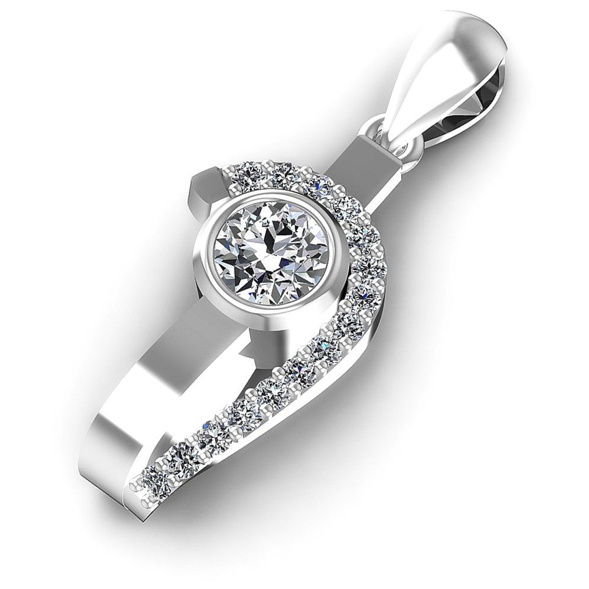 0.40 CT Round Cut Diamonds - Fashion Pendant - Primestyle.com