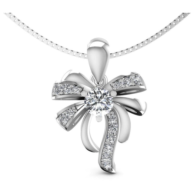 0.40 CT Round Cut Natural Diamonds - Fashion Pendants
