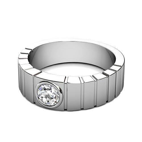 0.40 CT Round Cut Diamonds - Mens Wedding Band - Primestyle.com