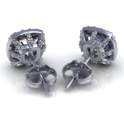 0.45-2.20 CT Round &amp; Ascher Cut Diamonds - Stud Earrings - Primestyle.com