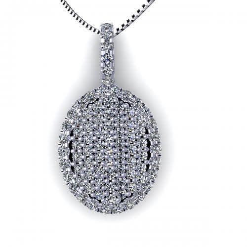 0.45 CT Round Cut Natural Diamonds - Diamond Pendants