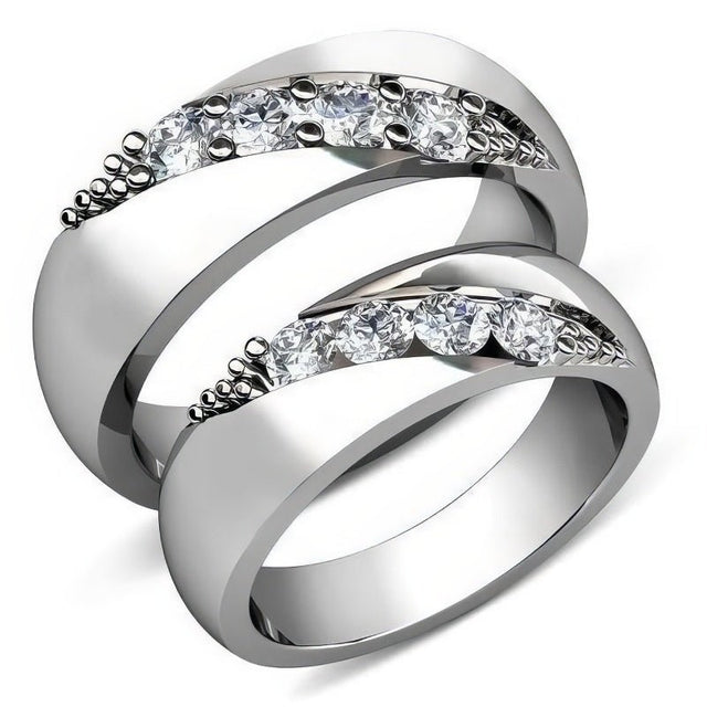0.45 CT Round Cut Natural Diamonds - Wedding Sets