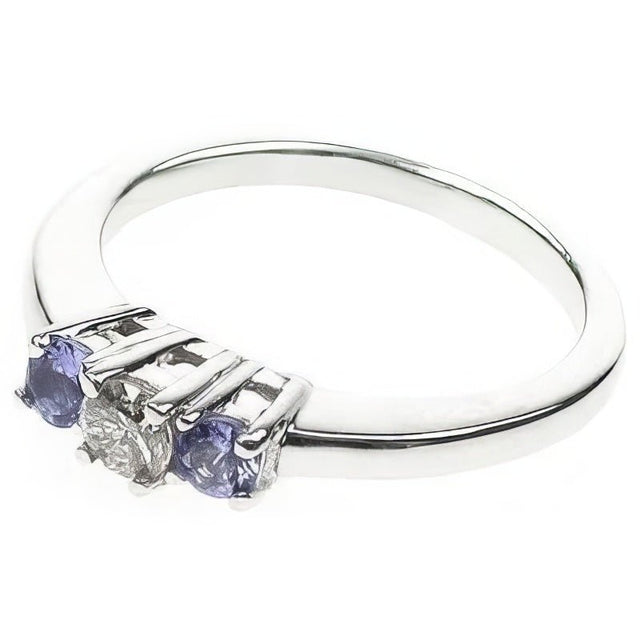 0.45 CT Round Cut Natural Diamonds - Three Stone Rings