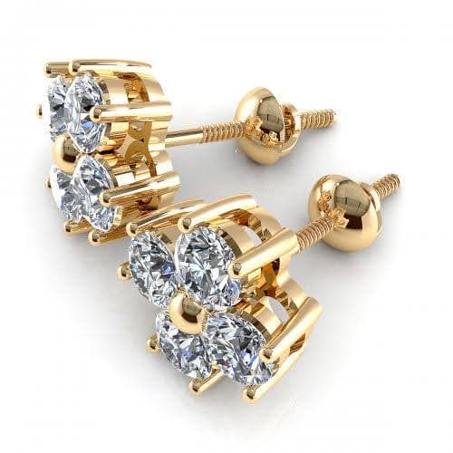 0.50-1.50 CT Round Cut Diamonds - Diamond Earrings - Primestyle.com