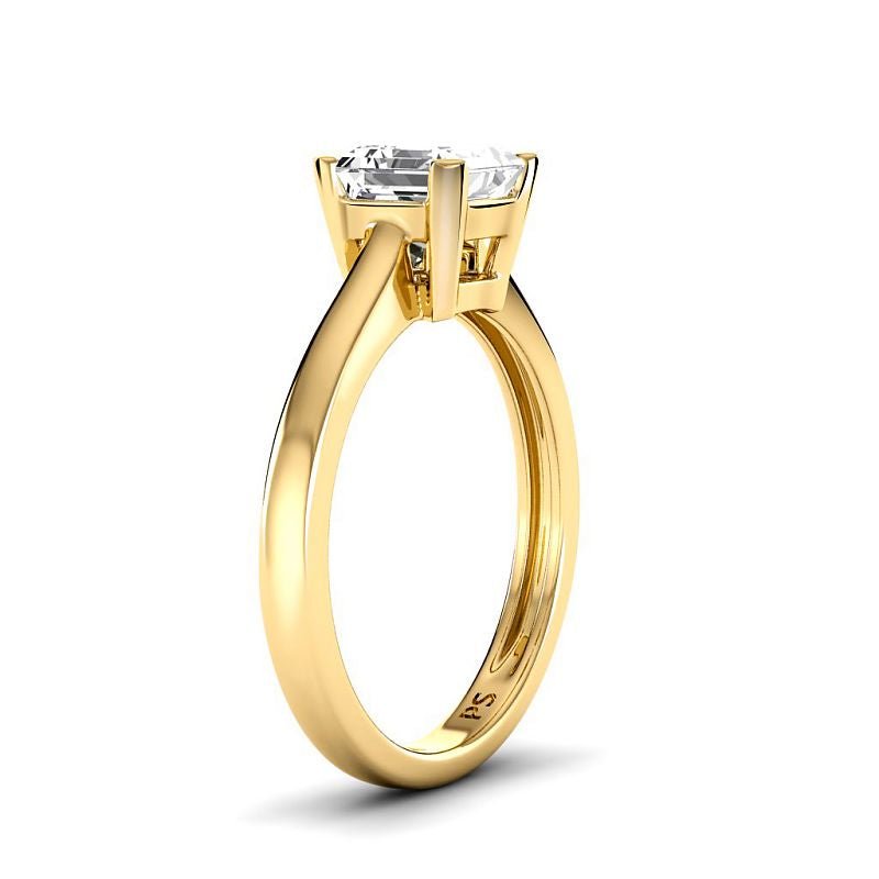 0.50-3.00 CT Ascher Cut Lab Grown Diamonds - Solitaire Ring - Primestyle.com