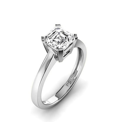 0.50-3.00 CT Ascher Cut Lab Grown Diamonds - Solitaire Ring - Primestyle.com