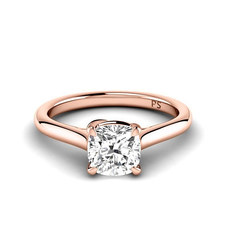 0.50-3.00 CT Cushion Cut Lab Grown Diamonds - Solitaire Ring - Primestyle.com