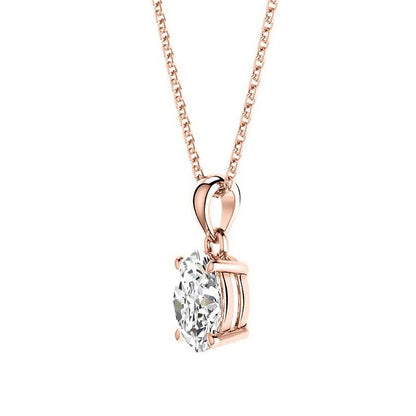 0.50-3.00 CT Oval Cut Lab Grown Diamonds - Solitaire Pendant - Primestyle.com