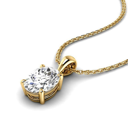 0.50-3.00 CT Oval Cut Lab Grown Diamonds - Solitaire Pendant - Primestyle.com