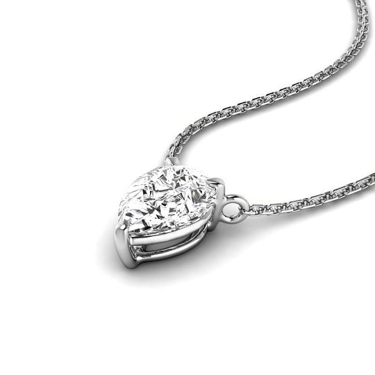 0.50-3.00 CT Pear Cut Lab Grown Diamonds - Solitaire Pendant