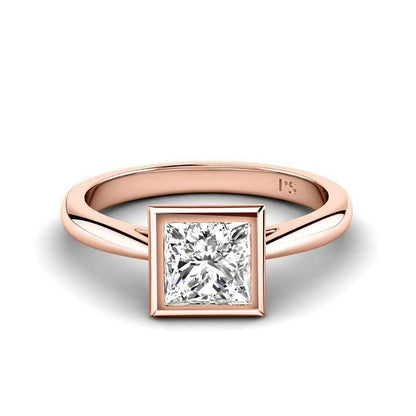 0.50-3.00 CT Princess Cut Lab Grown Diamonds - Solitaire Ring - Primestyle.com