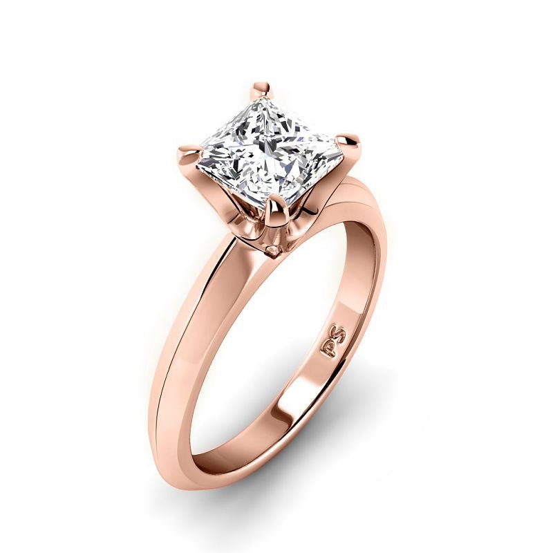 0.50-3.00 CT Princess Cut Lab Grown Diamonds - Solitaire Ring - Primestyle.com