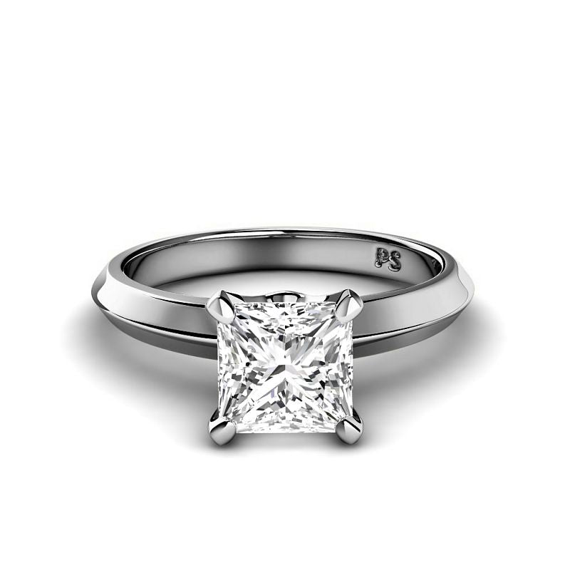 0.50-3.00 CT Princess Cut Lab Grown Diamonds - Solitaire Ring - Primestyle.com