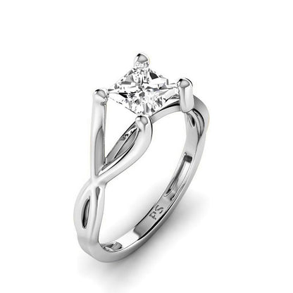 0.50-3.00 CT Princess Cut Lab Grown Diamonds - Solitaire Ring - Primestyle.com