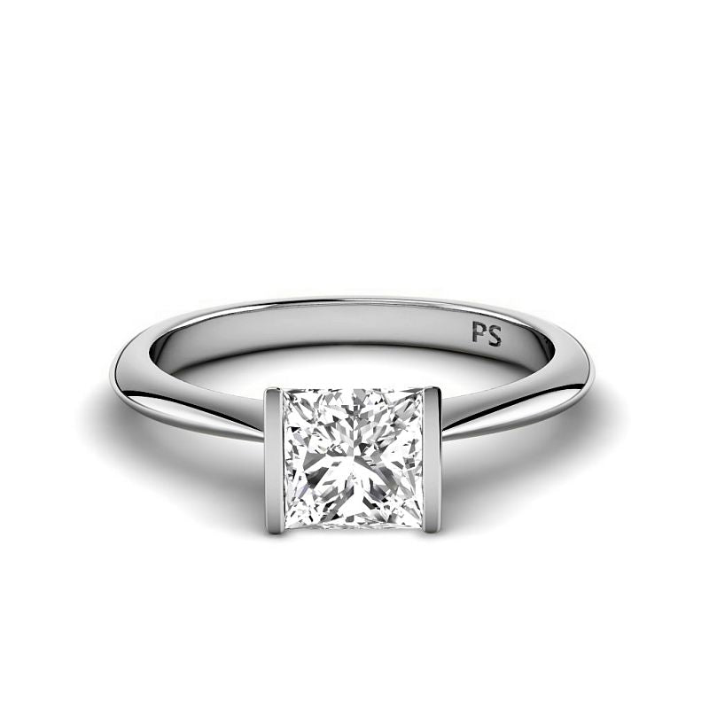 0.50-3.00 CT Princess Cut Lab Grown Diamonds - Solitaire Ring - Primestyle.com